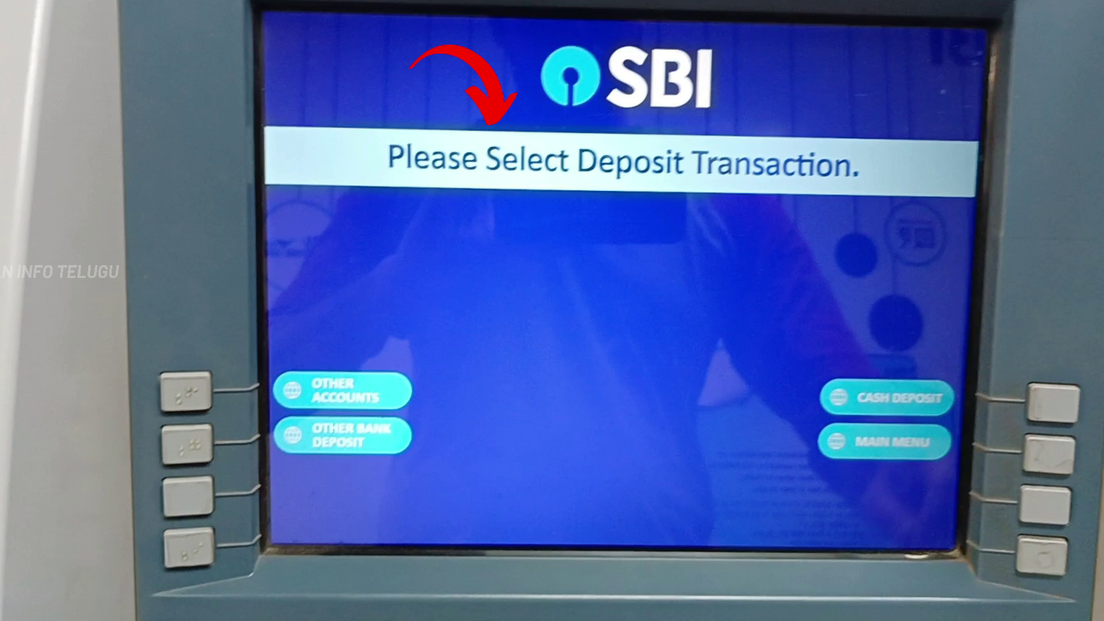 state bank of india money deposit machine